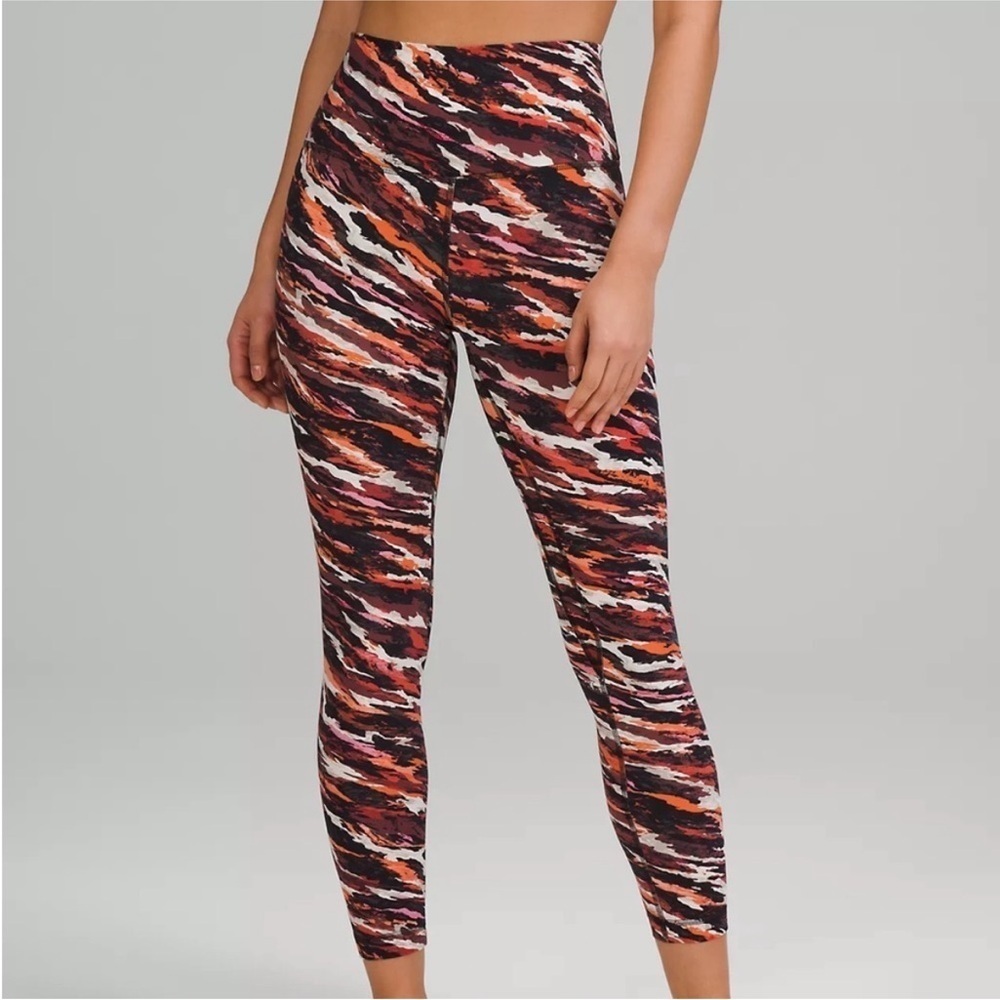 lululemon Align High-Rise Pant 25" in Tiger Tide Smoky Red Multi Size 8